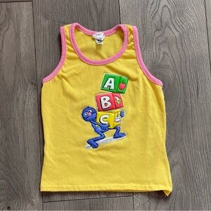 Vintage JCPenney Sesame Street Grover ABC Kids 6X Kids Sleeveless Tank Top READ